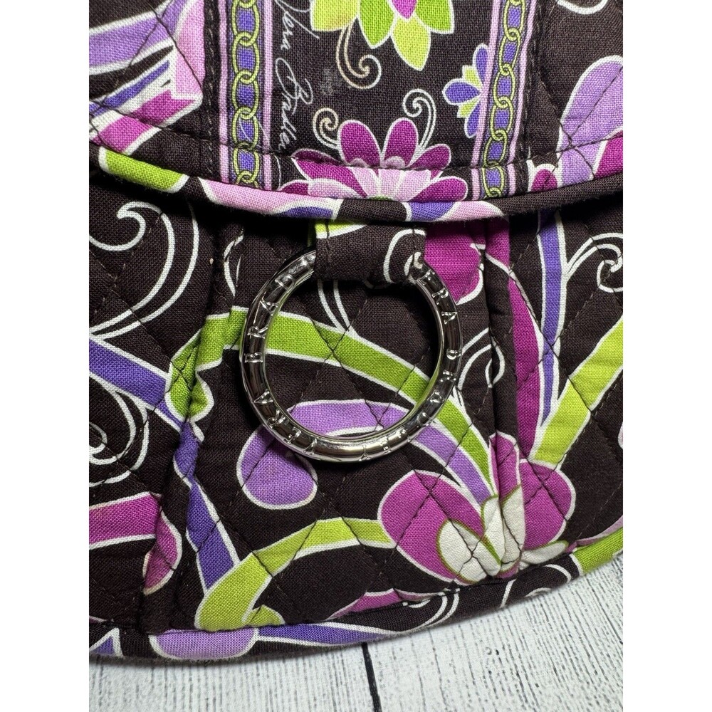 Vera Bradley Little Betsy Saddle Up Sling Crossbody Bag Brown & Purple Floral - Picture 4 of 9
